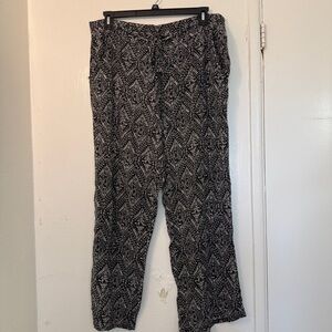 New Look Plus Geometric Aztec Print Wide Leg Boho Palazzo Pants Size 2X